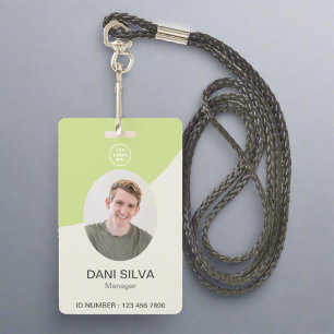 Moderne Unternehmenssicherheits-ID Firmenlogo Foto Ausweis