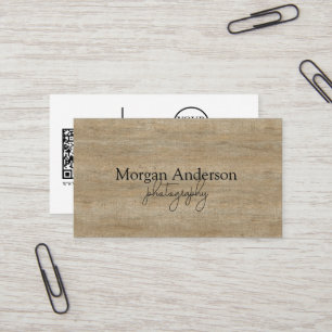 Moderne Unterschrift Schrift QR-Code Social Visitenkarte