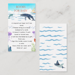 Moderne Unterwasser-Aquarell-Baby-Party Begleitkarte