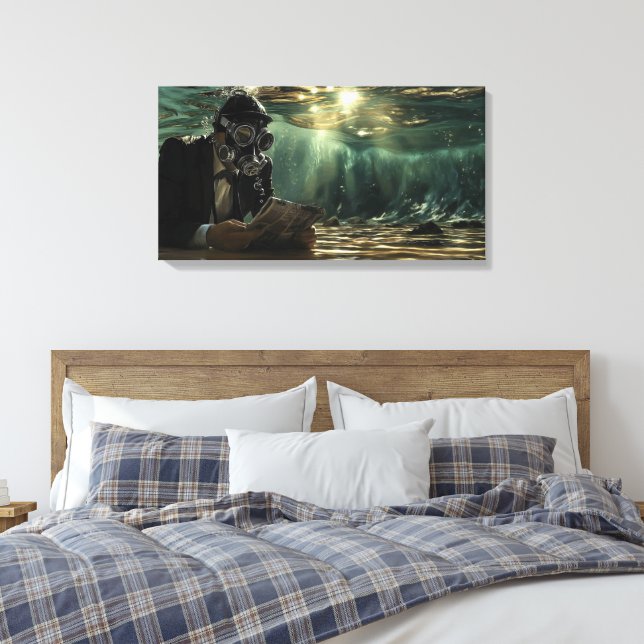 Moderne Unterwassernachrichten Leinwanddruck (Insitu (Schlafzimmer))