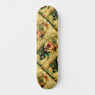 Moderne Urban Street Art Inspiré Floral Skateboard