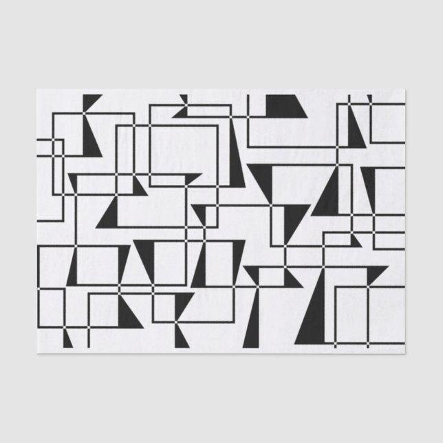 Moderne, urbane, fette, coole geometrische Musterk Seidenpapier (Vorderseite)