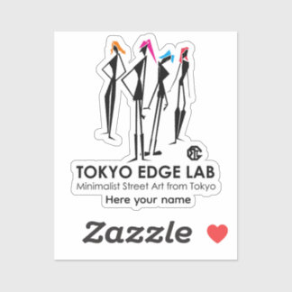 Moderne urbane K-Pop-Girls-Grafik - Tokyo Edge Lab Aufkleber