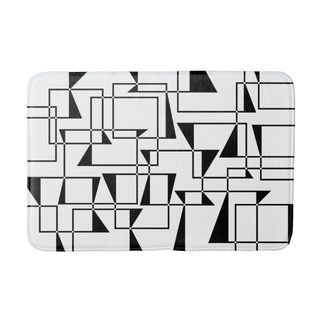 Moderne, urbane, kühne, coole geometrische Musterk Badematte (Vorderseite)