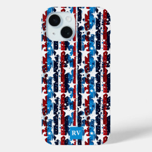 Moderne US Flagge Monogram USA Case-Mate iPhone Hülle