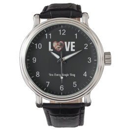 Moderne Valentine-benutzerdefinierte Foto- und Lie Armbanduhr