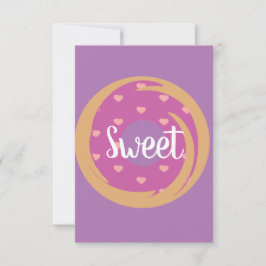 Moderne Valentines Hearts Donut Zuckerguss Pink Karte