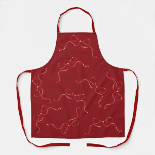 Moderne Valentines Retro Red Bows Gift Schürze