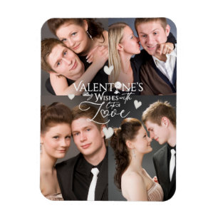 Moderne Valentinstag-Foto-Andenken Magnet