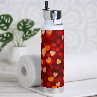 Moderne Valentinstag Romantische Herzstruktur Trinkflasche