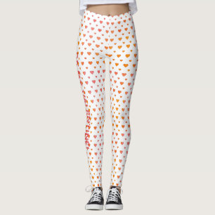 Moderne Valentinstag süße bunte Herz Muster Leggings