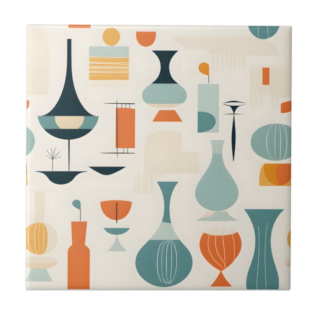 Moderne Vase-Form aus dem Mittelalter Fliese (Vorderseite)