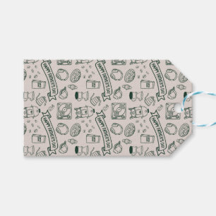 Moderne Vater-Tag-Doodle-Schablone Millennial-Dad Geschenkanhänger