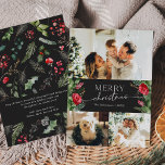 Moderne Vegetation Gray 3 Foto Frohe Weihnachten<br><div class="desc">Diese Kollektion besticht durch Aquarellblumen,  Beeren und Wintergrün mit moderner und eleganter Typografie,  mit einem botanischen Wintermuster zurück.</div>