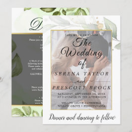 Moderne Vellum Overlay-Einladung zur Hochzeit Einladung