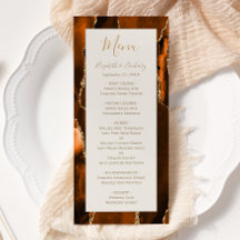 Moderne verbrannte Orange Gold Achat Elfenbein Hoc