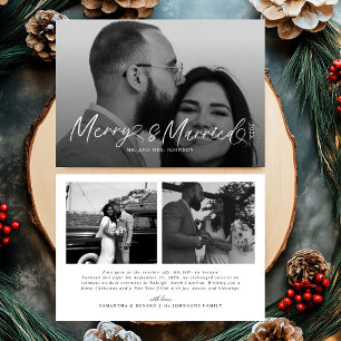 Moderne, Verheiratete Weihnachtsschrift Feiertagskarte