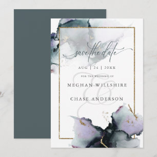 Moderne verklärte Amethyst Cyan Abstrakte Wasserfa