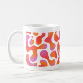 Moderne Verlaufs-Blobs-Muster in Rosa und Orange Kaffeetasse