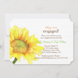 Moderne Verlobung für Hochzeiten von Sonnenblumen Einladung