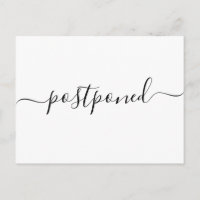 Moderne verspätete Hochzeitsankündigung Postkarte