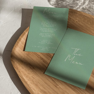 Moderne verspielte farbenfrohe helle Boho-Hochzeit Menükarte