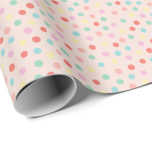 Moderne, verstreute Polka-Punkte-Design Geschenkpapier