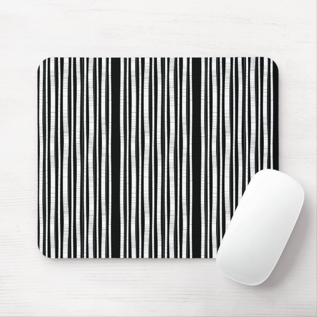 Moderne vertikale Streifenmuster Mousepad (Mit Mouse)
