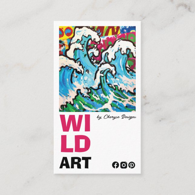 Moderne vertikale Visitenkarte (Vorderseite)