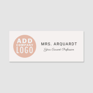 Moderne Verwaltung von Script-Business-Logos Namensschild