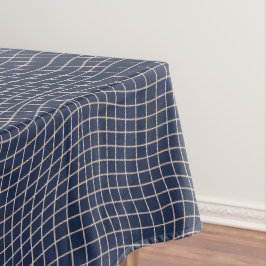 Moderne verzerrte Gitter | Minimalistische fließen Tischdecke