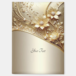 Moderne verzierte goldene Blumendekoration mit Per Magnet