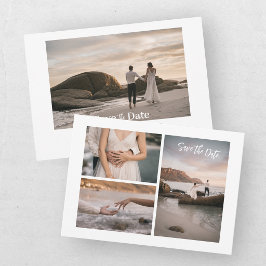 Moderne Vier-Foto Save The Date