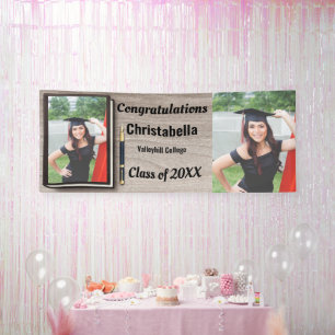 Moderne Vintage Abschluss Glückwünsche Foto Banner