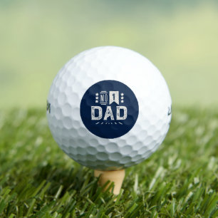 Moderne Vintage blaue Creme Bester Vater Golfball