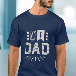 Moderne Vintage blaue Creme zum besten Vatertag T-Shirt