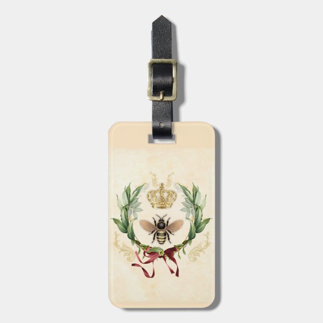 Moderne Vintage Botanische Königin                 Gepäckanhänger (Vorderseite vertikal)