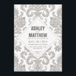 Moderne Vintage Damask Hochzeitsvorlage Einladung<br><div class="desc">DIY Brides wird diese moderne Vintage Damast Hochzeitsvorlage Liebe geben. Passen Sie diese Hochzeitsvorlage mit Ihrer Formulierung an und ließ Zazzle.com die Erholung.</div>