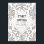 Moderne Vintage Damask Hochzeitsvorlage Einladung<br><div class="desc">DIY Brides wird diese moderne Vintage Damast Hochzeitsvorlage Liebe geben. Passen Sie diese Hochzeitsvorlage mit Ihrer Formulierung an und ließ Zazzle.com die Erholung.</div>