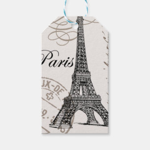 moderne vintage Eiffelturm Geschenkanhänger