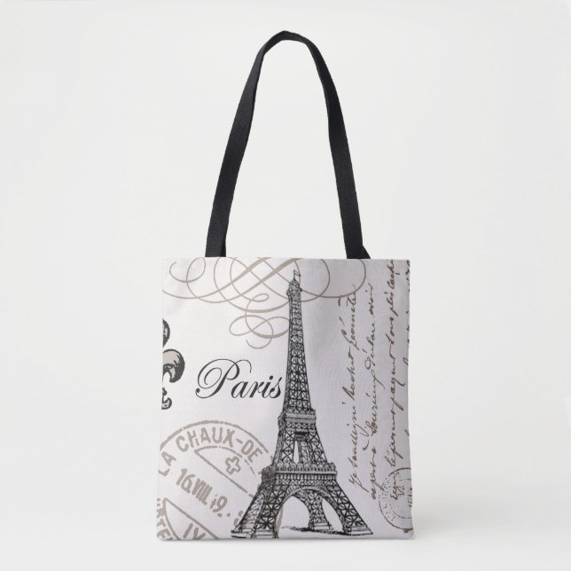 MODERNE VINTAGE EIFFELTURM TASCHE (Vorderseite)