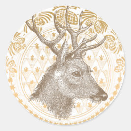 Moderne Vintage Elegante Runder Aufkleber