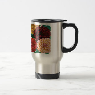 Moderne Vintage Falldahlien Reisebecher