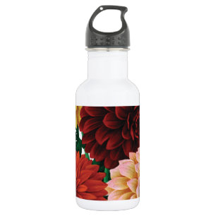 Moderne Vintage Falldahlien Trinkflasche