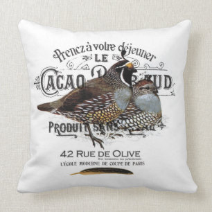 moderne Vintage Fallwachteln Kissen