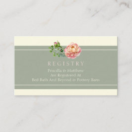 Moderne Vintage, florale Hochzeitskarte Begleitkarte