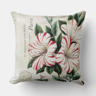 moderne Vintage französische Amaryliden Kissen