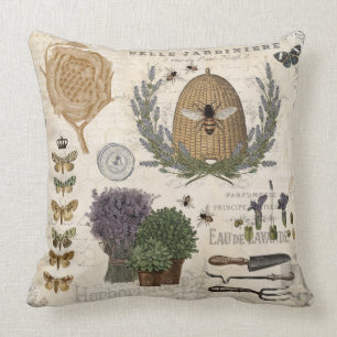 Moderne Vintage französische Bauernbäume Kissen