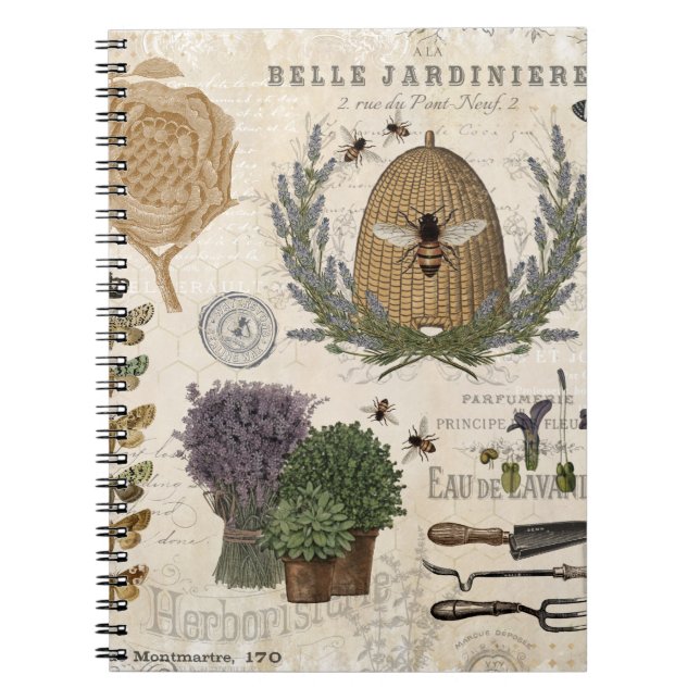 Moderne Vintage französische Bauernbäume Notizblock (Vorderseite)