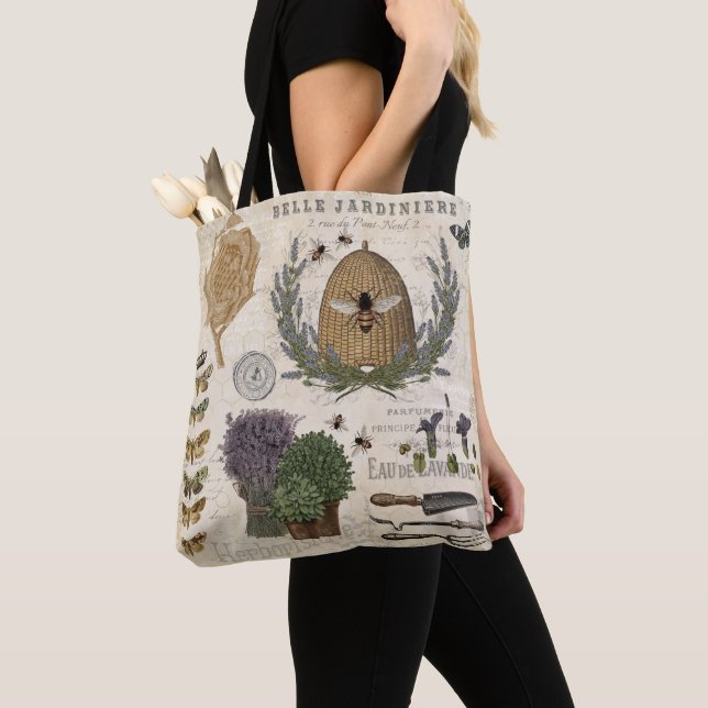 Moderne Vintage französische Bauernblüte Tasche (Von Nahem)